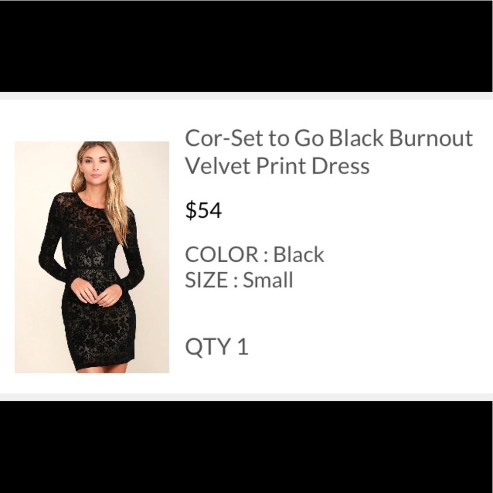 Lulu’s Cor Set to go black dress